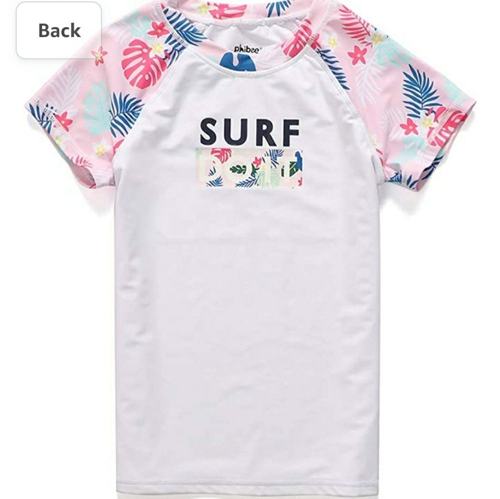 Phibee Girls cute rashguard set EUC